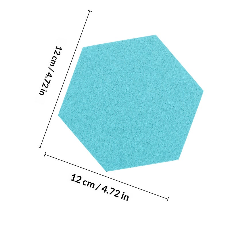 12 Pcs Message Board Felt Hexagon Wall Board Self-adhesive Wall Memo Decoration - Image 2