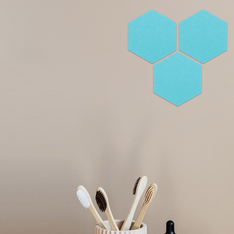 12 Pcs Message Board Felt Hexagon Wall Board Self-adhesive Wall Memo Decoration - Image 4