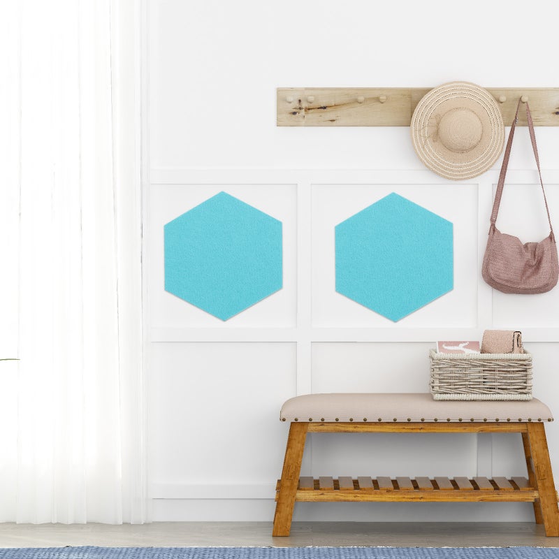 12 Pcs Message Board Felt Hexagon Wall Board Self-adhesive Wall Memo Decoration - Image 3