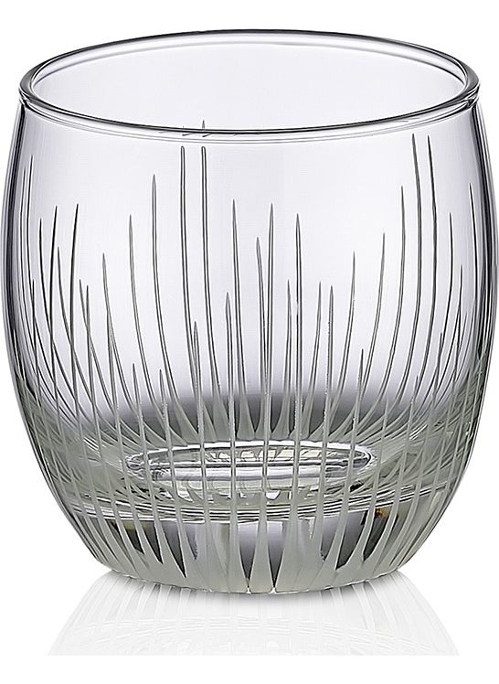 Royal Home Roya Home Light Plain Cut Hand Decorated Gilded 6 Piece Patterned Water Glass Set 