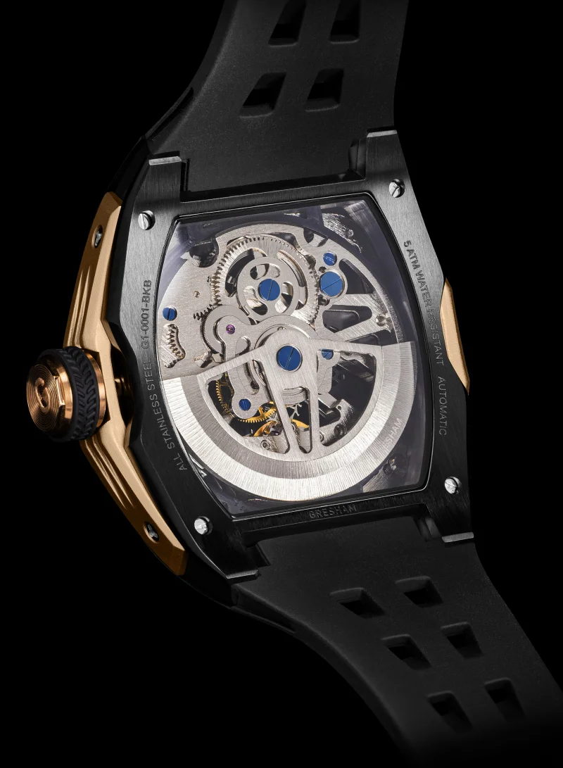 Gresham Gresham Special Edition Stainless Steel Double Black Men Watch - G1-0001-BKB