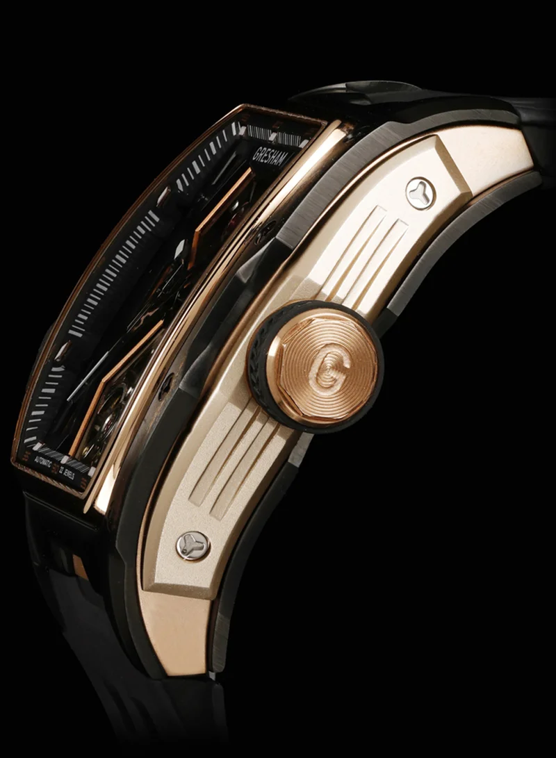 Gresham Gresham Special Edition Stainless Steel Double Black Men Watch - G1-0001-BKB