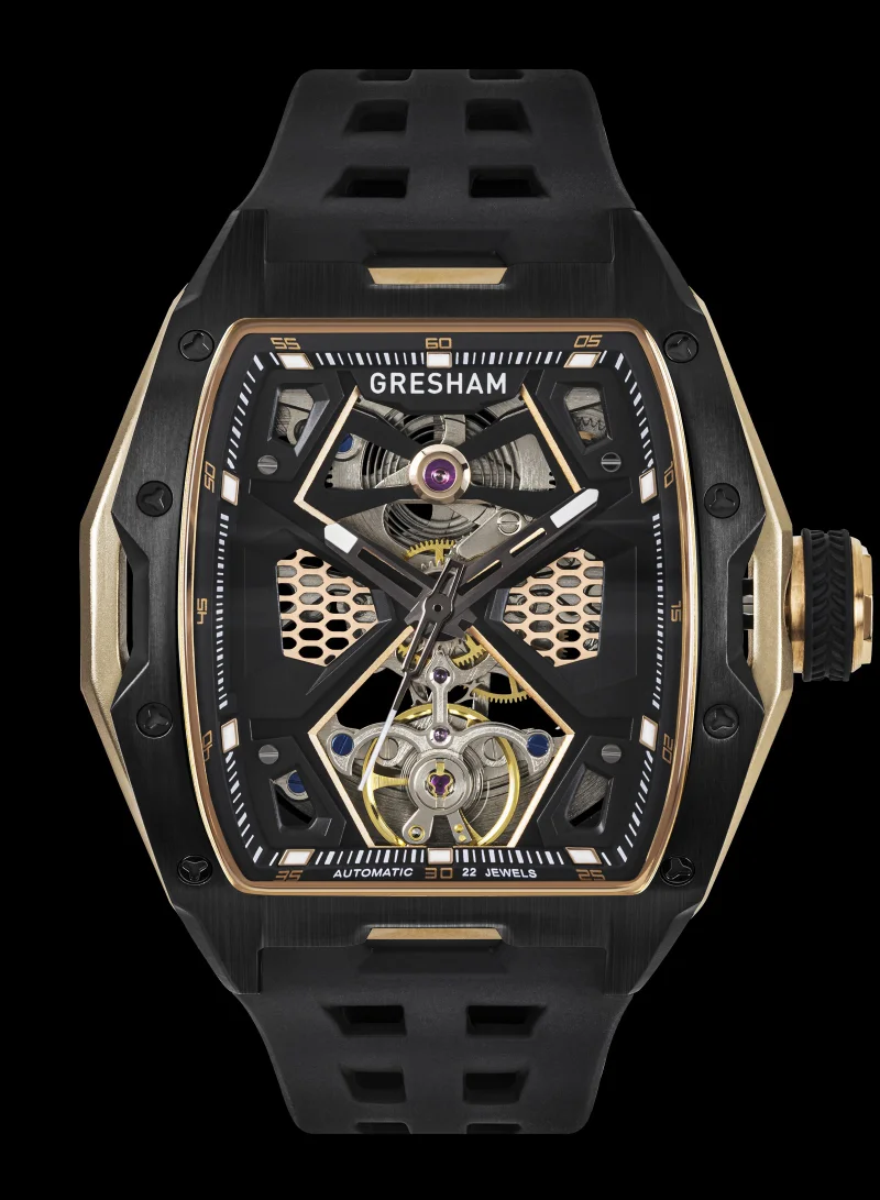 Gresham Gresham Special Edition Stainless Steel Double Black Men Watch - G1-0001-BKB