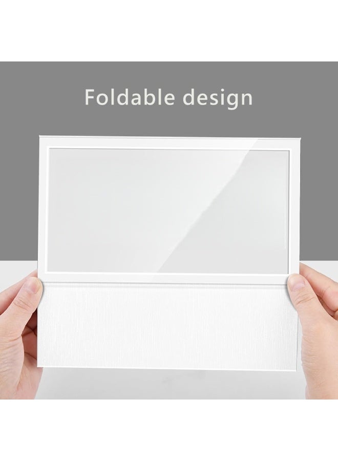 Eckek   2 Pack Desk Name Plate Holder, Special Paper Sign Holder for Table Display, Foldable Nameplate - Image 5