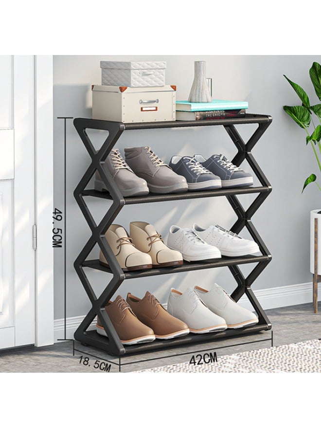 Generic 4-Tier Foldable Shoe Rack - Space-Saving Organizer for Home Closet - Easy Assembly, Adjustable Stylish  - Image 3
