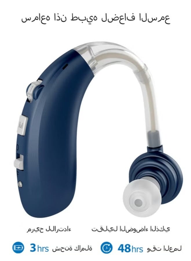 Hearing Aid Rechargeable for Seniors & Adults, Mini Completely-in-Canal Digital Sound Amplifiers, OTC Hearing Aids with Ear Protection - Image 1