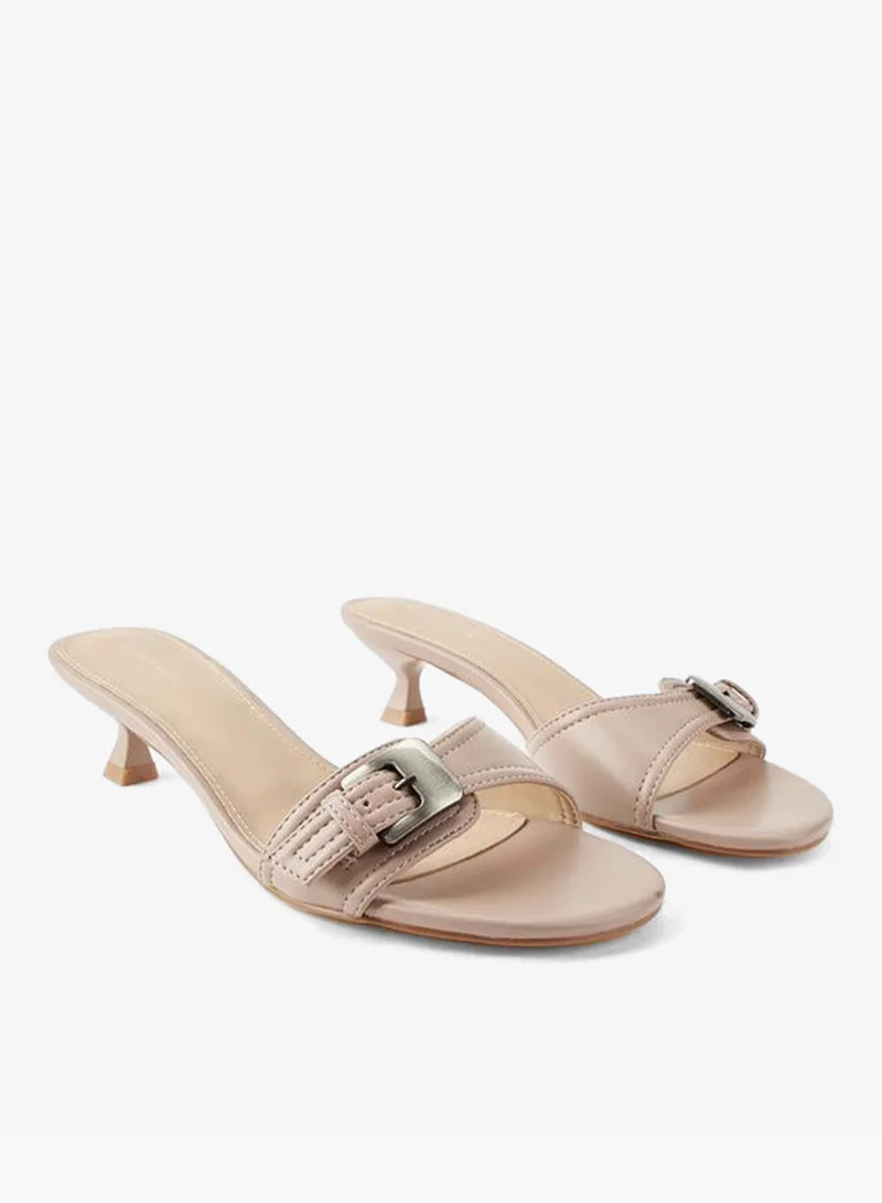 Flora Bella By Shoexpress Flora Bella Women'S Kitten Heel Slip-On Sandals