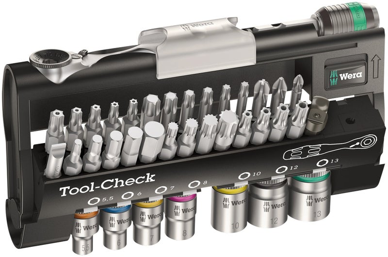 Wera TOOL-CHECK AUTOMOTIVE 1 BITS ASSORTMENT RATCHET + SOCKETS