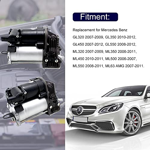 AIRSUSFAT Air Suspension Compressor Pump for Mercedes-Benz 2006-2012 ML GL W164 GL350 GL450 GL550 ML350 ML450 ML500 ML550 ML63AMG Air Ride Compressor Pump1643201204 1643200304 - Image 3