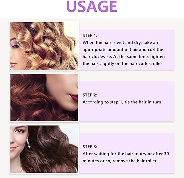 Yinhing Hair Rollers 2 Pack Self Grip Bangs Hair Curling Tools Sleep Hair Curlers DIY Makeup Tools - Image 4