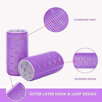 Yinhing Hair Rollers 2 Pack Self Grip Bangs Hair Curling Tools Sleep Hair Curlers DIY Makeup Tools - Image 2