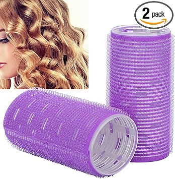 Yinhing Hair Rollers 2 Pack Self Grip Bangs Hair Curling Tools Sleep Hair Curlers DIY Makeup Tools - Image 1