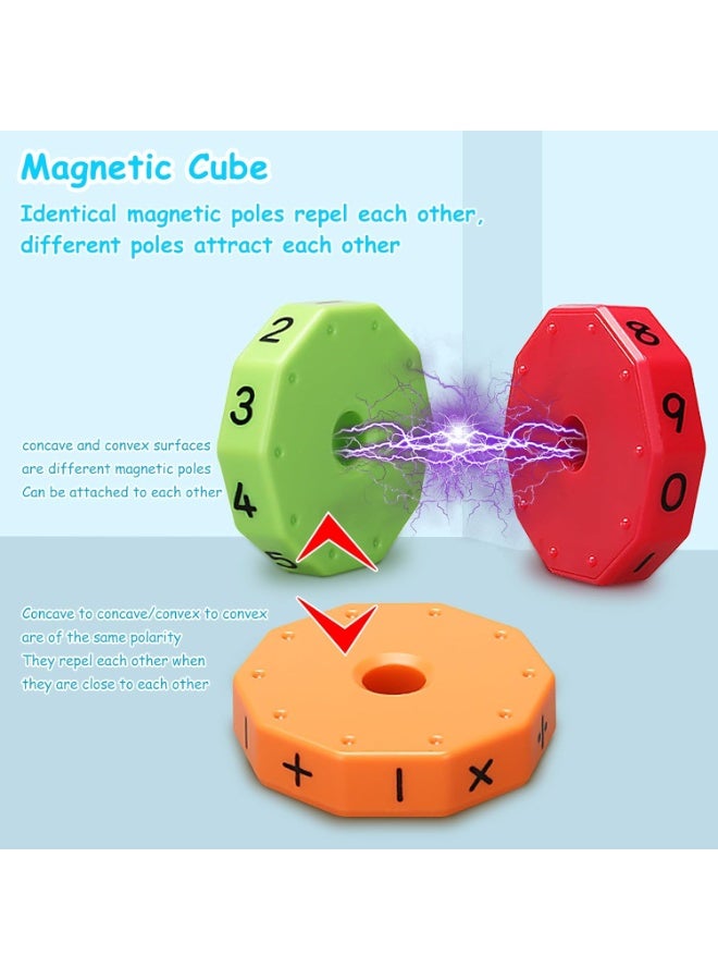 2 Pcs Magnetic Arithmetic Learning Toy, Cylinder Numbers Toys, Intelligence Brain Developing Toy, Children Number Game Blocks, DIY Magnetic Math Toy - Image 5