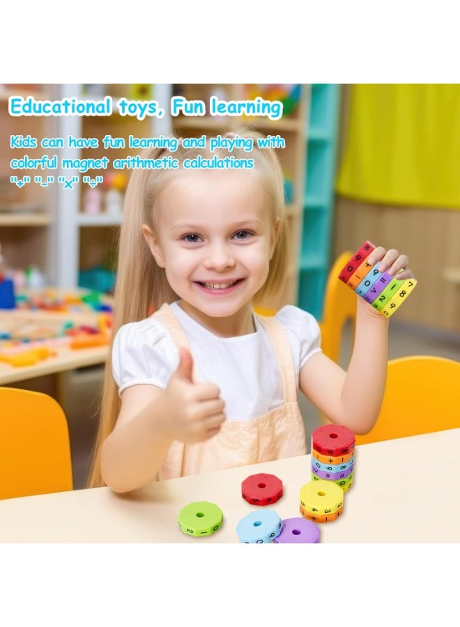 2 Pcs Magnetic Arithmetic Learning Toy, Cylinder Numbers Toys, Intelligence Brain Developing Toy, Children Number Game Blocks, DIY Magnetic Math Toy - Image 2