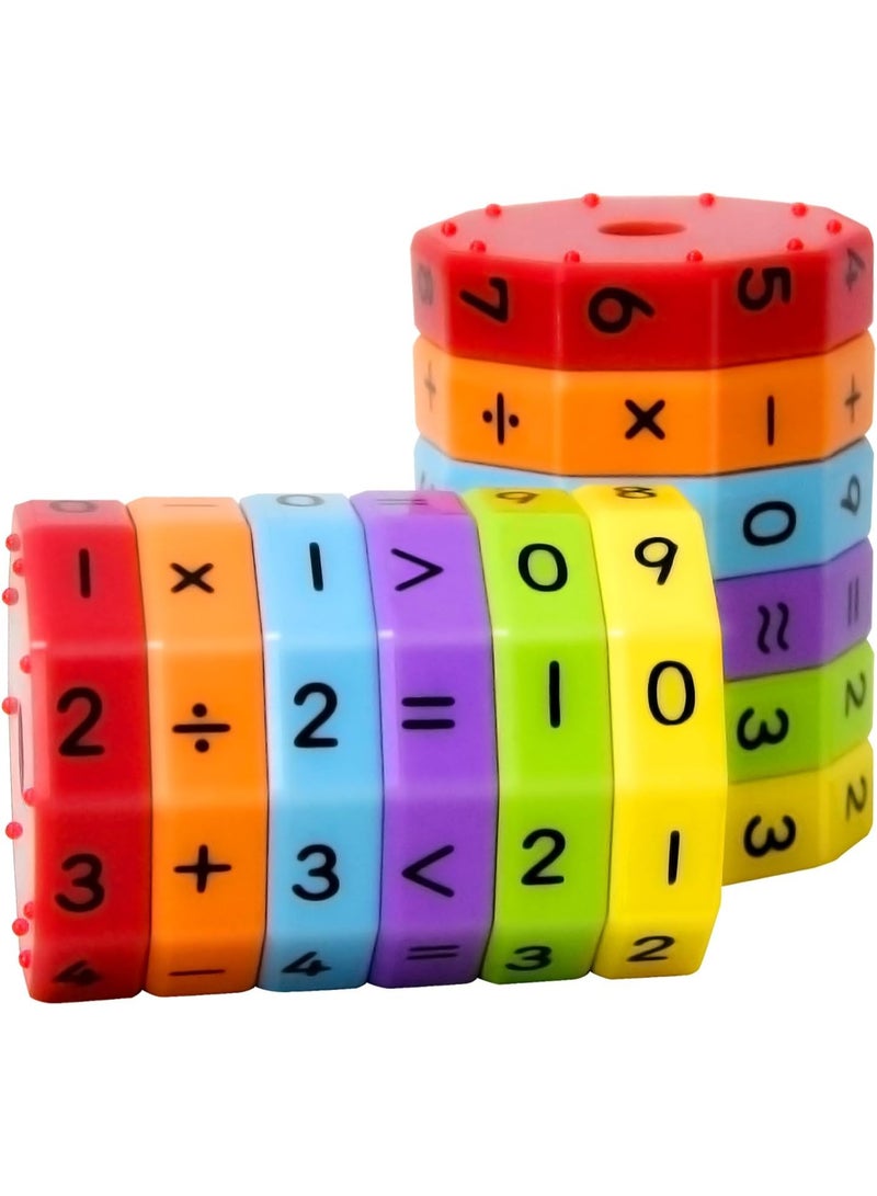 2 Pcs Magnetic Arithmetic Learning Toy, Cylinder Numbers Toys, Intelligence Brain Developing Toy, Children Number Game Blocks, DIY Magnetic Math Toy - Image 1