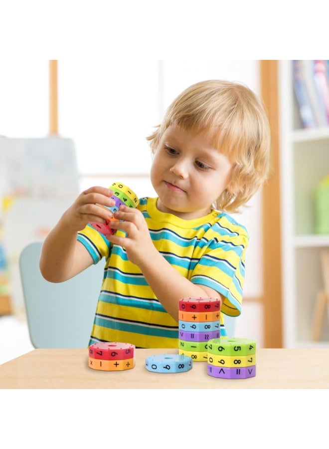 2 Pcs Magnetic Arithmetic Learning Toy, Cylinder Numbers Toys, Intelligence Brain Developing Toy, Children Number Game Blocks, DIY Magnetic Math Toy - Image 3