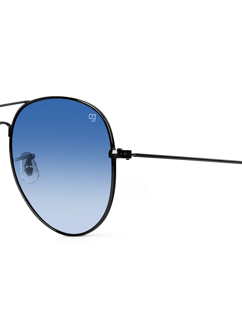 Woggles UV-Protected Blue Aviator Sunglassses  - Image 2
