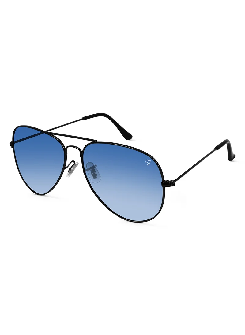 Woggles UV-Protected Blue Aviator Sunglassses
