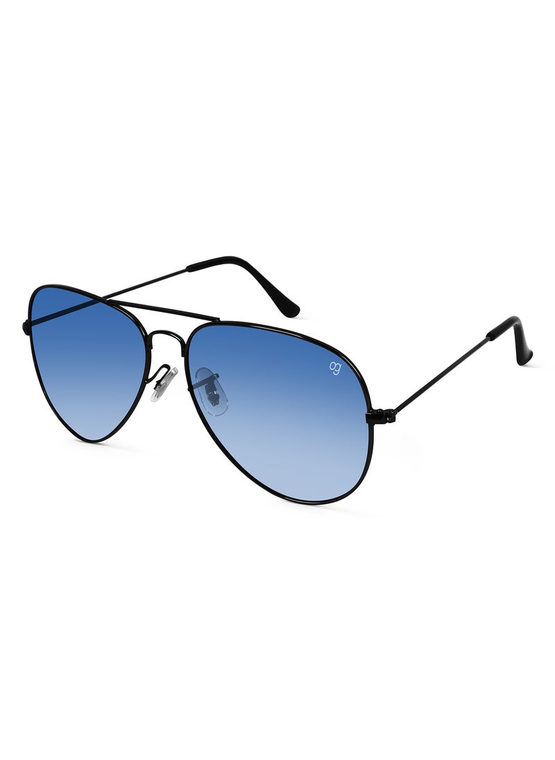 Woggles UV-Protected Blue Aviator Sunglassses  - Image 1