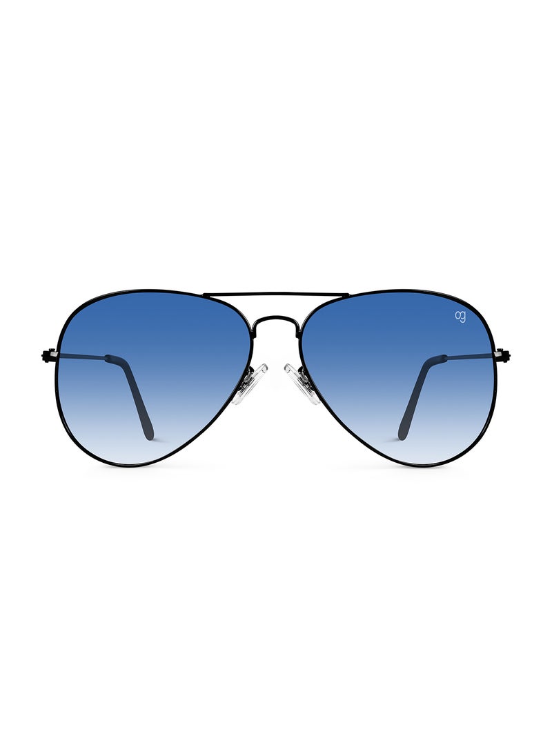 Woggles UV-Protected Blue Aviator Sunglassses  - Image 3