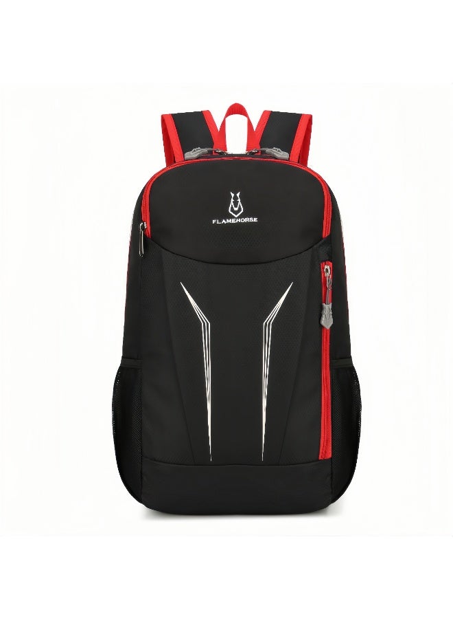 فليم هورس حقيبة ظهر خارجية قابلة للطي للرجال والنساء، حقيبة جلدية خفيفة الوزن، حقيبة جري، حقيبة ظهر يوجا، حقيبة ظهر من النايلون المقاوم للماء - Image 1