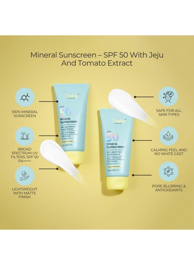 Sunkey All Mineral Sunscreen SPF 50 With Jeju And Tomato Extract - Image 2
