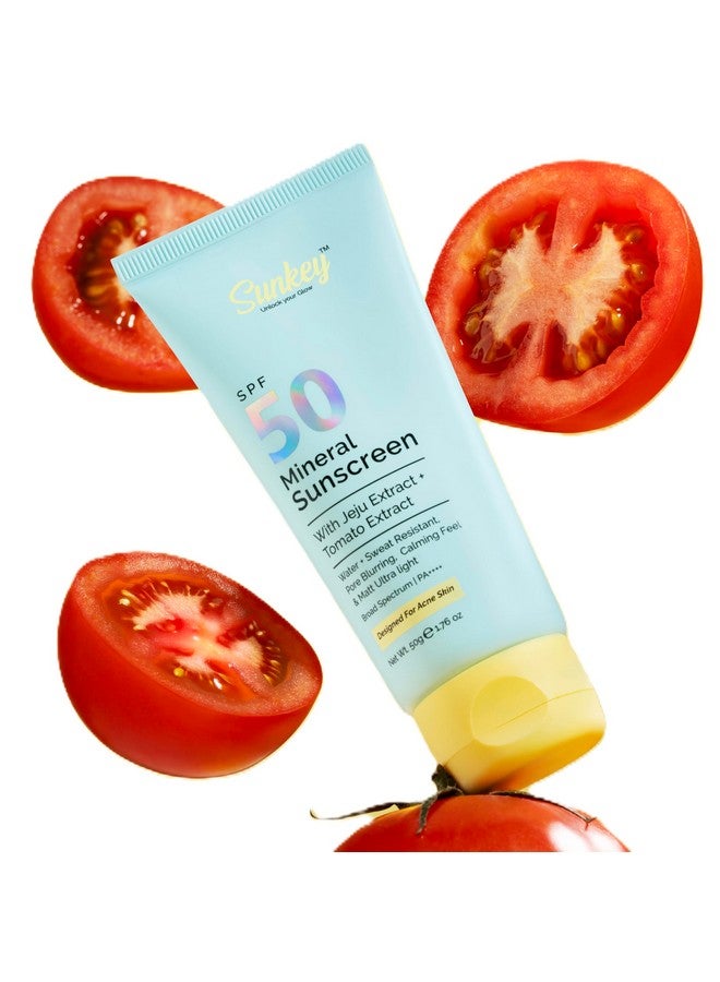 Sunkey All Mineral Sunscreen SPF 50 With Jeju And Tomato Extract - Image 1