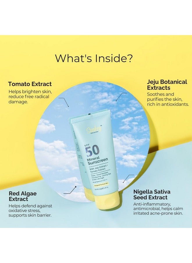 Sunkey All Mineral Sunscreen SPF 50 With Jeju And Tomato Extract - Image 3