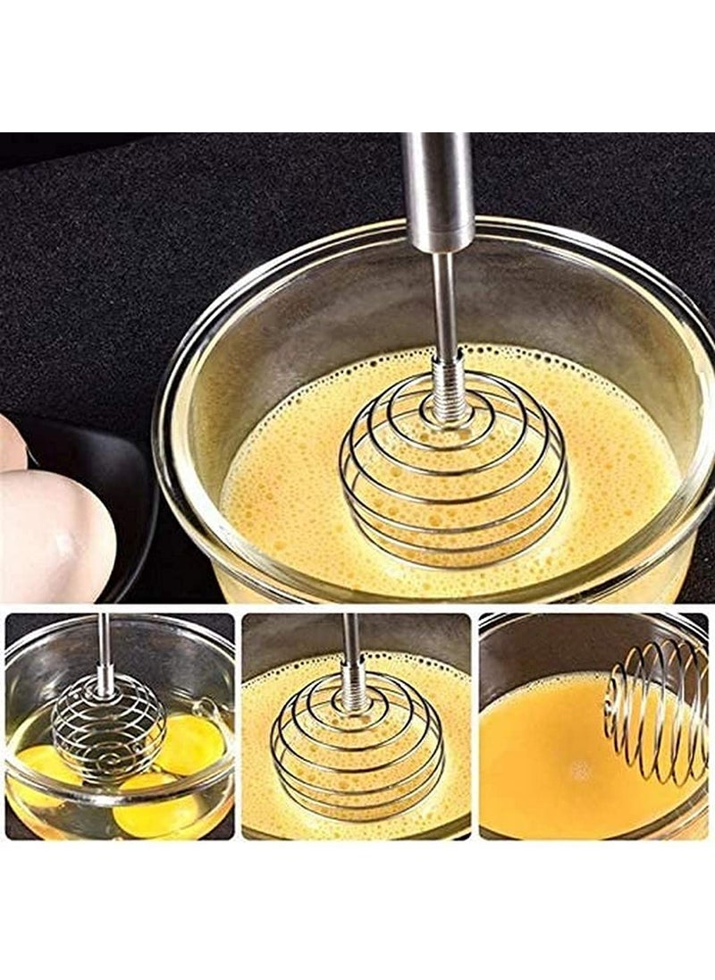 NHSK Enterprise NHSK ENTERPRISE Spring Blender Kitchen Balloon Whisk Stainless Steel Spring Egg Beater Milk Whipper for Blending Whisking Beating Stirring Separate Protein and Egg Yolk for Cooking Baking 1 pcs  - Image 3