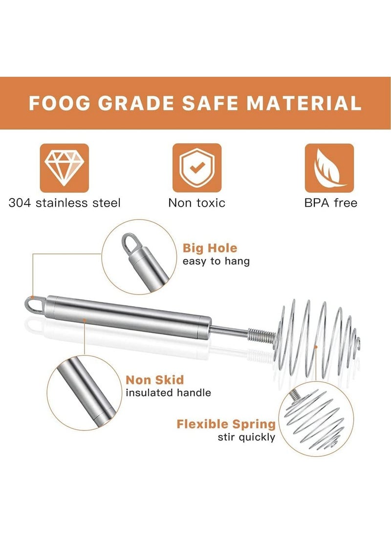 NHSK Enterprise NHSK ENTERPRISE Spring Blender Kitchen Balloon Whisk Stainless Steel Spring Egg Beater Milk Whipper for Blending Whisking Beating Stirring Separate Protein and Egg Yolk for Cooking Baking 1 pcs  - Image 5