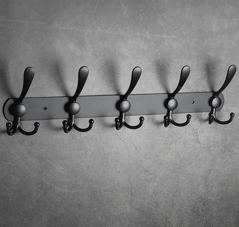 Wall Mounted Coat Hooks - Black (2PCS) - Image 3