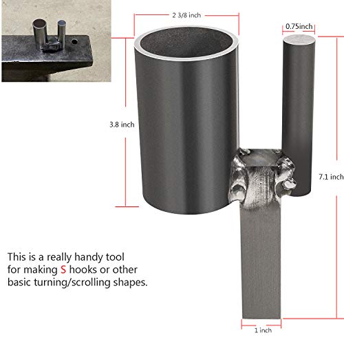 Sunluway 1 inch Blacksmith Hardy Anvil Tool Hardy Turning Bending Forge Scrolling Twisting Jig - Image 3