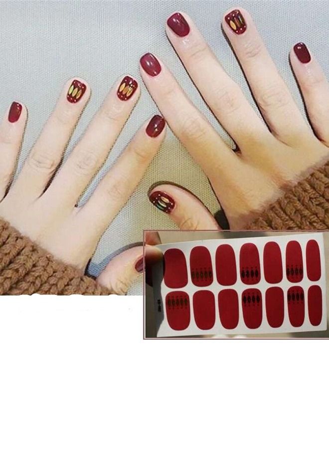 Generic 14-Pieces Fashion Nails Stickers 