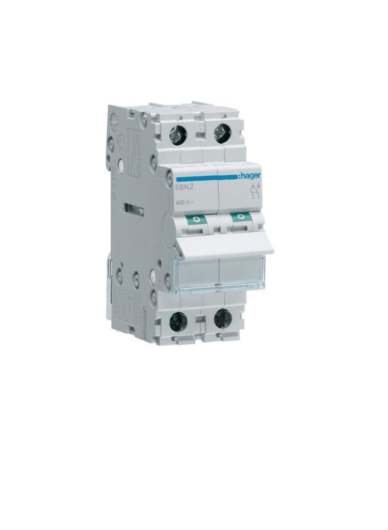 Hager HAGER Earth Leakage Circuit Breaker ELCB 25A 2P 100MA RCCB CEC226J  - Image 3