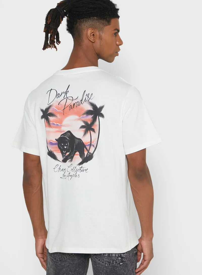 Cotton On Dark Paradise Crew Neck T-Shirt