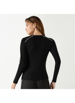 2Xtremz 2Xtremz Ribbed Sweater with Piping Detail and Long Sleeves  - Image 3