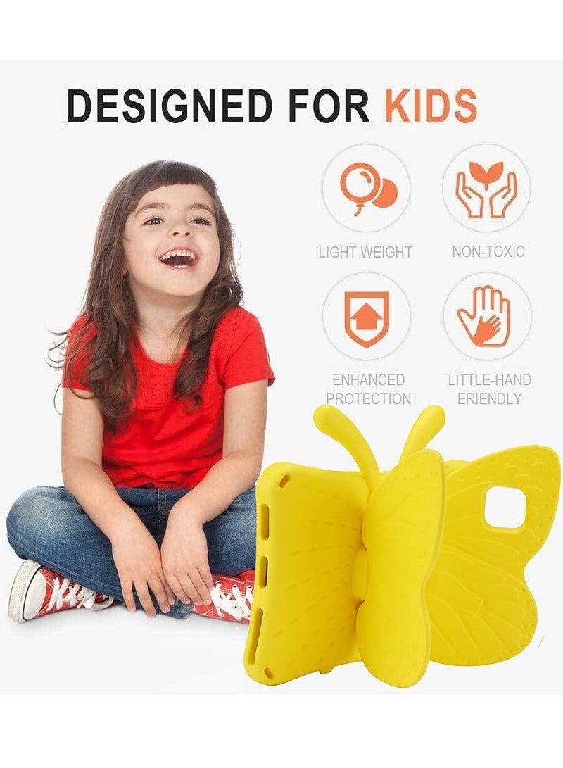 Raxoom iPad 10 (10th Generation) Kids Case, iPad 10.9 (2022) Butterfly Case with Kickstand â€“ Full-Body Drop Protective, Shockproof, Kid-Proof iPad Case (Yellow) - Image 2