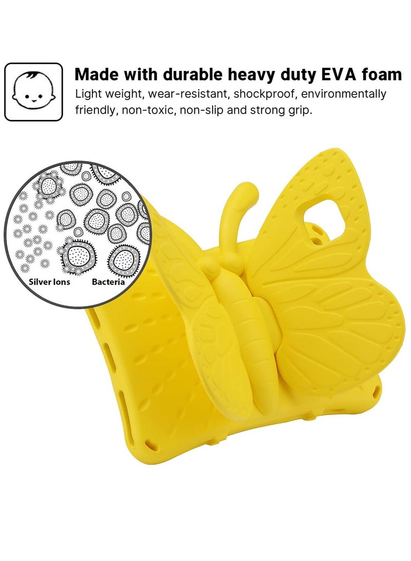 Raxoom iPad 10 (10th Generation) Kids Case, iPad 10.9 (2022) Butterfly Case with Kickstand â€“ Full-Body Drop Protective, Shockproof, Kid-Proof iPad Case (Yellow) - Image 3