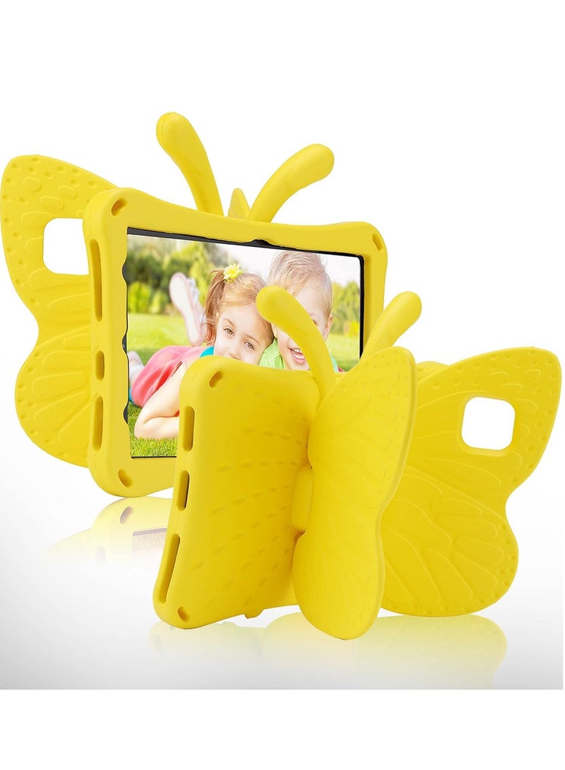 Raxoom iPad 10 (10th Generation) Kids Case, iPad 10.9 (2022) Butterfly Case with Kickstand â€“ Full-Body Drop Protective, Shockproof, Kid-Proof iPad Case (Yellow) - Image 1