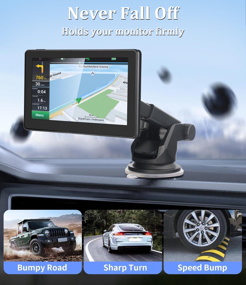 WL-YBOPRO Carplay Mount, Carplay Screen Mount for Carpuride,Car Play Monitor Stand,Universal Dashboard Suction Cup Bracket for Apple Car play,Portable Stereo Stand,Rear View Backup Camera Monitor Holder - Image 4