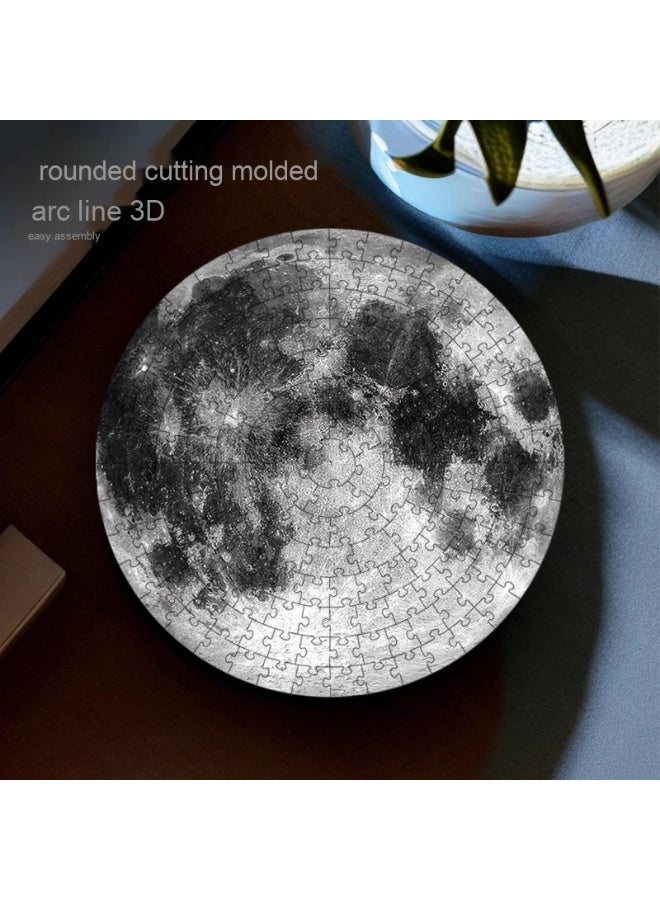 Mini Blue Cardstock Round Puzzle - Creative Toy Suitable for Both Adults and Children - Image 3