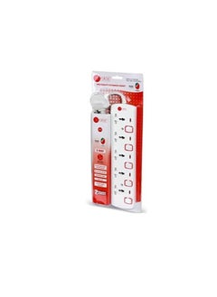 Generic Japan Universal Extension Cord – 5-Way 3M Power Strip with Shockproof Design and 5 Universal Sockets (250V, White)  - Image 3