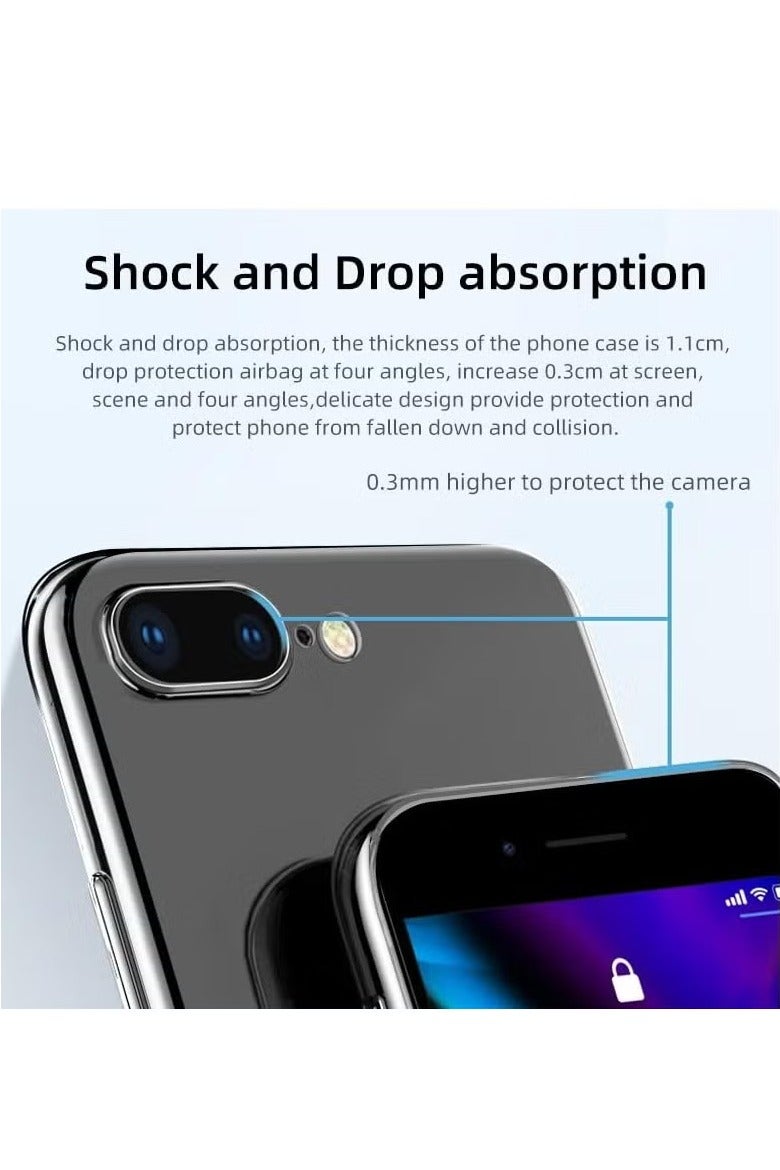 أوميكسبرو جراب هاتف مغناطيسي لهاتف iPhone 7PLUS 8 Plus جراب مزود بشحن لاسلكي MagSafe جراب واقٍ مقاوم للصدمات لهاتف iPhone 7PLUS 8 Plus مقاس 5.5 بوصة شفاف - Image 5