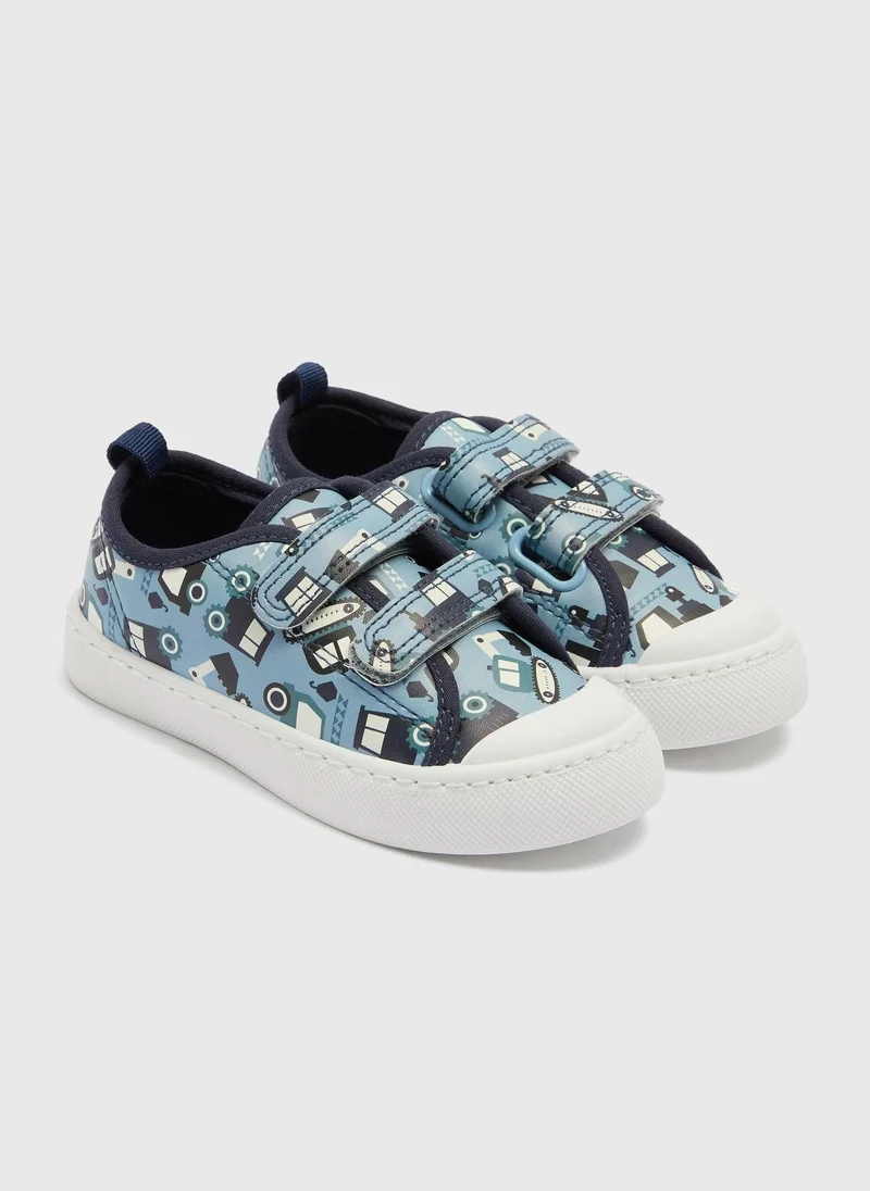 Matalan Boys Blue Tractor Double Strap Shoes