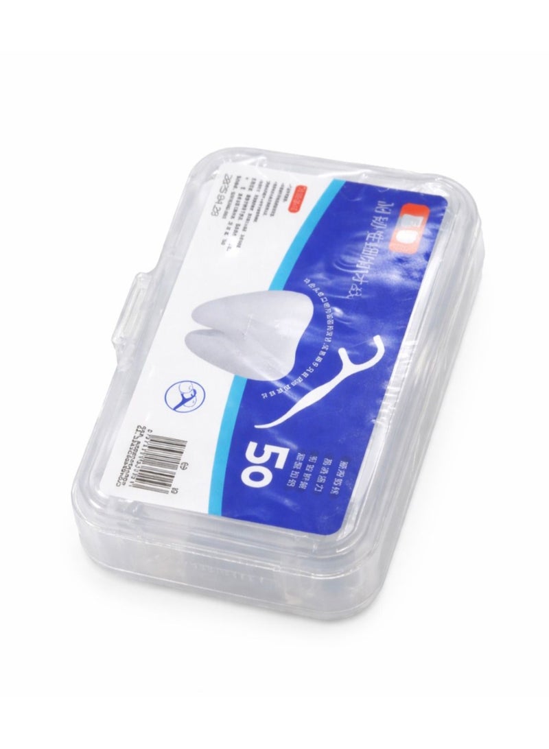 Medical dental floss for easy removal of food debris and maintenance of oral hygiene – a set of 50 practical and easy-to-use pieces. - Image 2