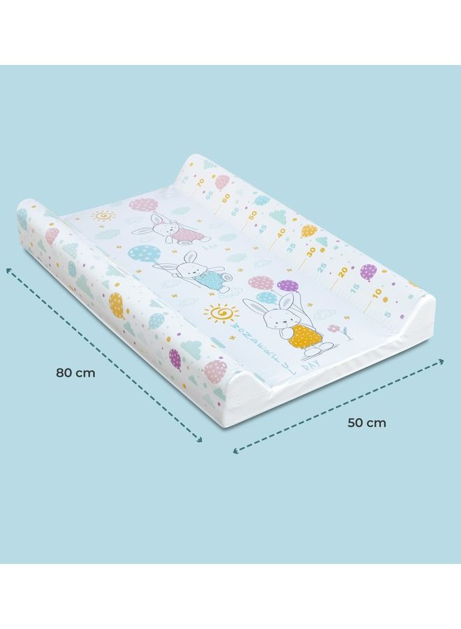 Moon Contoured Foam Waterproof Diaper Changing Pad For Newborn And Infant Fits All Standard Changing Tables Or Dresser Tops - Flying Rabbits - Image 4
