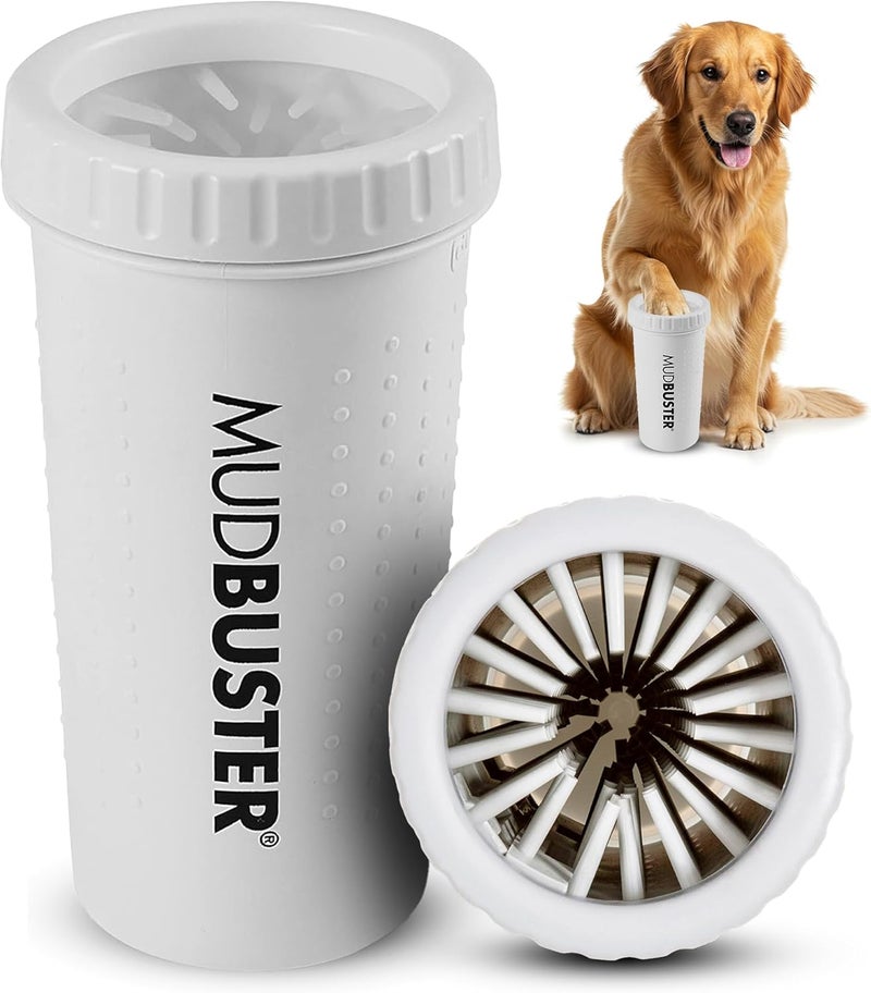 Dexas MudBuster Portable Paw Cleaner for Dogs, Large, Bright White Special Edition, Premium Pet Supplies and Accessories - Image 1