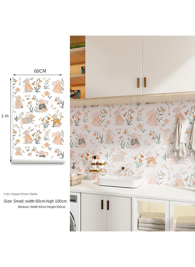 Bluejw Vintage Wallpaper Room Decoration Self-adhesive Wallpaper Home Entry Shoe Cabinet Wardrobe Door Sticker Color Change Moving Door Sliding Door Sticker - Image 1