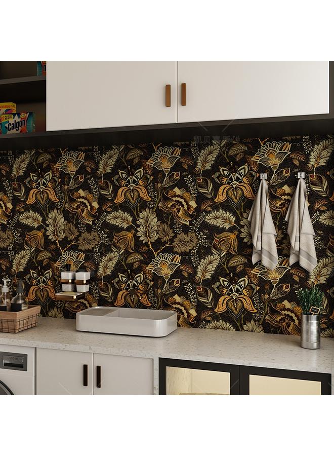 Bluejw Vintage Wallpaper Room Decoration Self-adhesive Wallpaper Home Entry Shoe Cabinet Wardrobe Door Sticker Color Change Moving Door Sliding Door Sticker - Image 3