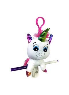 Colour Me Plush Unicorn Backpack Clip